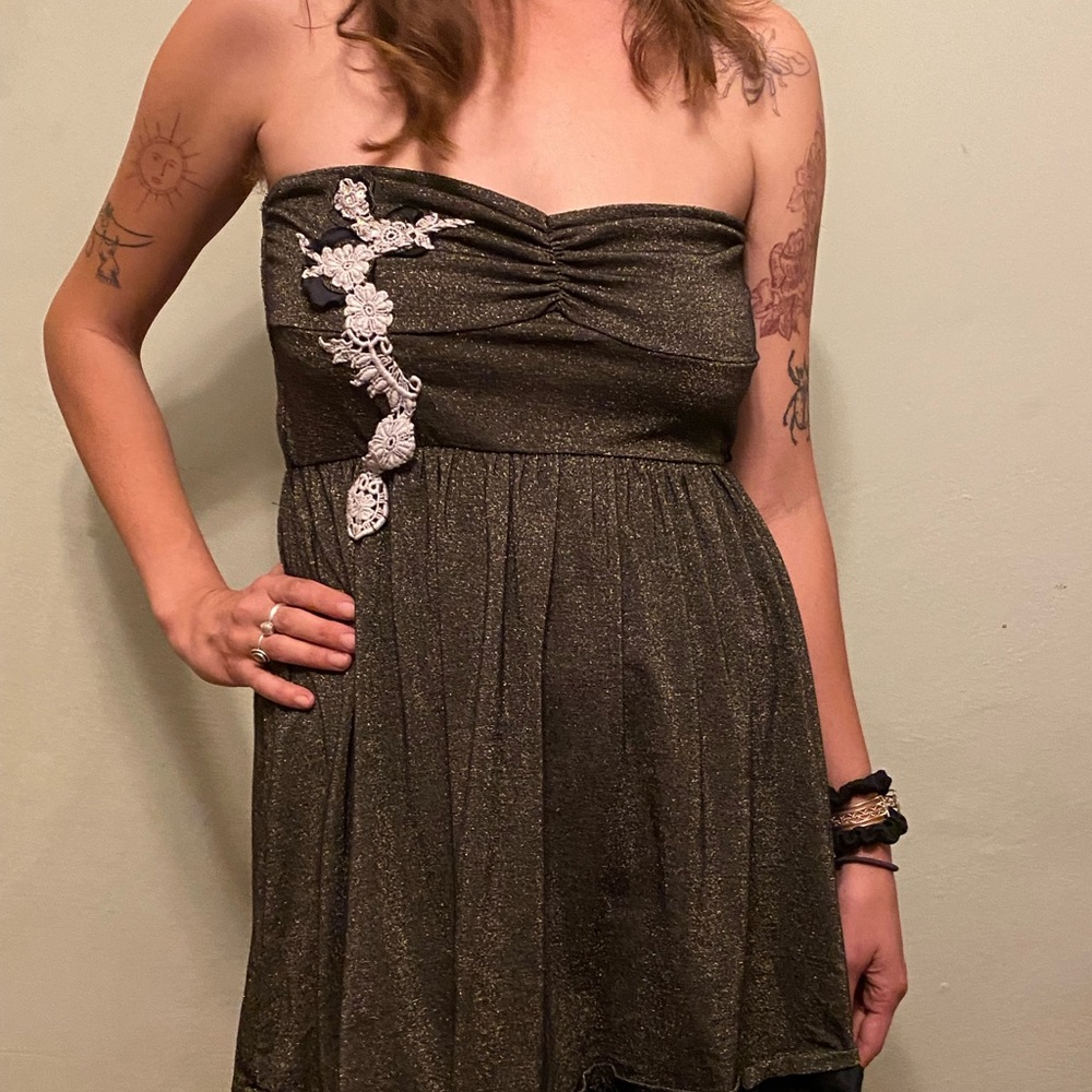 Smocked Sleeveless Dress with Embroidery